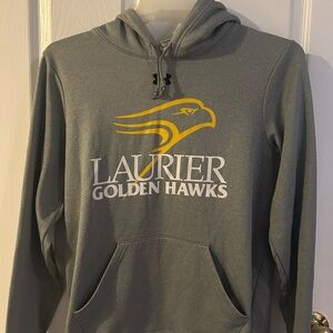 Under Armour Gray Hoodie with Yellow Graphic